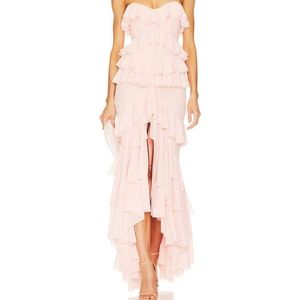 Michael Costello x REVOLVE Oleksandra Gown in Blush Nude